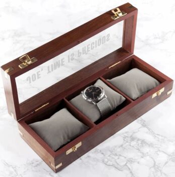 Personalised Luxury Wooden Watch Box, 2 of 5