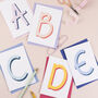 Colourful Initial Letter Card, thumbnail 1 of 10