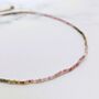 Watermelon Tourmaline Gemstone Beaded Necklace, thumbnail 5 of 6