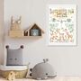 Personalised Keepsake Birth Print Forest Animals, thumbnail 4 of 5