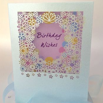 Birthday Wishes Delicate Cut Card, 2 of 2