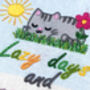 Lazy Days And Cosy Nights Embroidery Kit, thumbnail 2 of 8