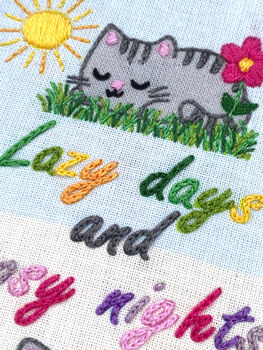 Lazy Days And Cosy Nights Embroidery Kit, 2 of 8