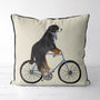 Bernese On Bicycle Decorative Cushion, thumbnail 3 of 3