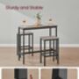 Dining Table Set Bar Stools Industrial Steel Frame, thumbnail 10 of 12