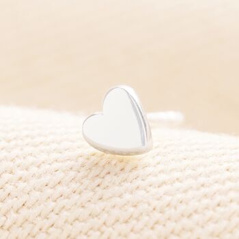 Sterling Silver Heart Piercing Earring, 2 of 3