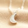 Opal Moon Charm Necklace, thumbnail 6 of 11