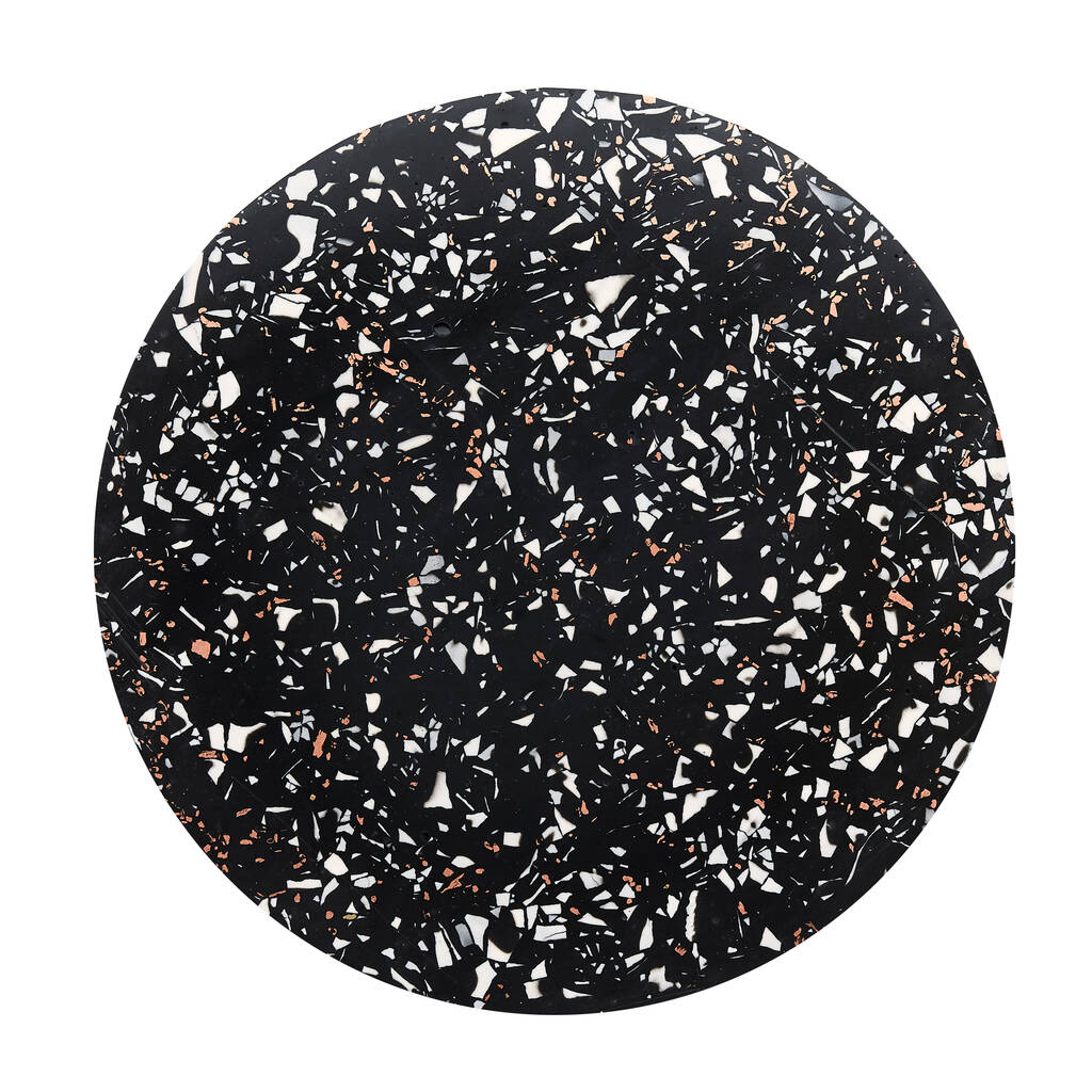 Black Terrazzo Trivet, Placemat, Centerpiece By Lime Lace