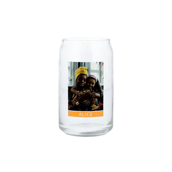 Personalised Photo Bar Printed Can Glass, 3 of 8