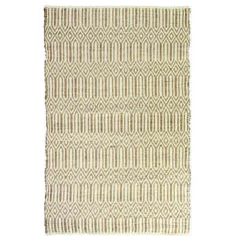 White Cotton And Seagrass Rug, 2 of 2