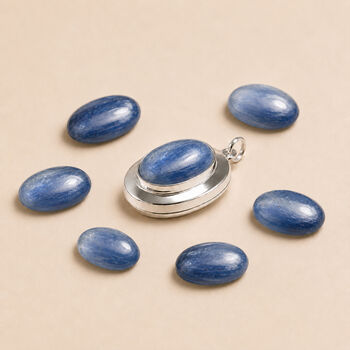 Personalised Sterling Silver Kyanite Gemstone Photo Locket Necklace, 3 of 6