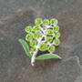 Euphorbia Green Flower Brooch, thumbnail 4 of 5