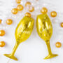 Gold Cheers Champagne Glass Foil Balloon, thumbnail 1 of 2