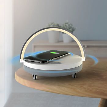 White LED Lamp Bluetooth Speaker And Wireless Charger, 4 of 6