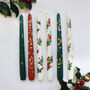 Hand Painted Golden Garland Candles, thumbnail 2 of 5