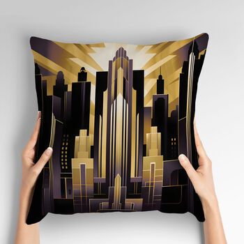 Urban Horizons Art Deco Hand Made Cushions Design Three, 2 of 8