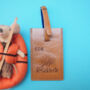 Personalised Great Outdoors Leather Luggage Tag, thumbnail 5 of 7
