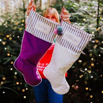 Personalised Velvet Christmas Stocking, 6 of 12