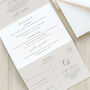 Botanic Crest Concertina Wedding Invitation, thumbnail 4 of 7