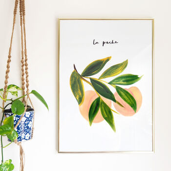 French Peach Wall Art Print 'La Peche' Unframed, 5 of 7