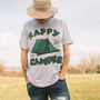 Happy Camper Men's Slogan T Shirt, thumbnail 2 of 5