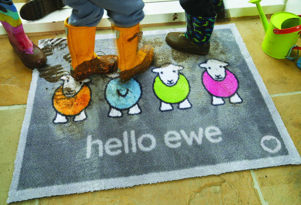 Hug Rug Washable Herdy Hello Ewe Mat By Hug Rug