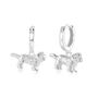 Sterling Silver Shih Tzu 3D Earrings, thumbnail 1 of 5