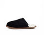 Mens Handmade Black Sheepskin And Suede Slippers, thumbnail 3 of 7