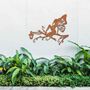 Whimsical Fairy On Branch Metal Wall Art With Lantern, thumbnail 10 of 11