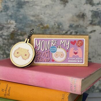 You're My Breast Friend! Mini Matchbox Cross Stitch Kit, 4 of 9