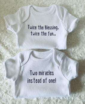 Twice The Blessings Twice The Fun Twin Baby Gifts, 7 of 7