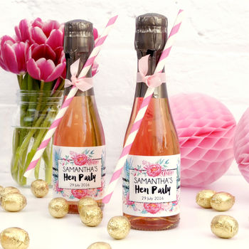 Personalised Floral Hen Party Bottle Labels, 6 of 7
