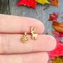 Gold Reindeer And Christmas Tree Earrings Gift, thumbnail 1 of 7