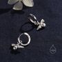 Sterling Silver Bumble Bee Huggie Hoops, thumbnail 5 of 11