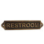 Custom Solid Brass Restroom Plaque With Antique Finish, thumbnail 1 of 7