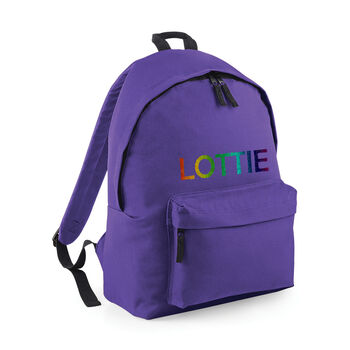 Rainbow Name Personalised Back Pack, 4 of 8