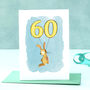 Rabbit 60th Birthday Card, thumbnail 1 of 6