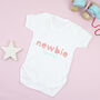 'Newbie' Babygrow For New Baby, thumbnail 2 of 5