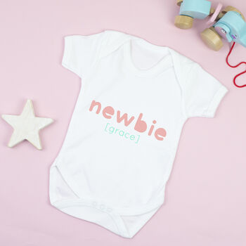 'Newbie' Babygrow For New Baby, 2 of 5