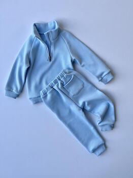 Frost Fleeced Tracksuit Kids Ribbed Cotton, 3 of 6