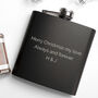 Personalised Merry Christmas Hip Flask, thumbnail 1 of 3