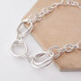 Chunky Chain Necklace With Interlinked Rings Pendants, thumbnail 3 of 3