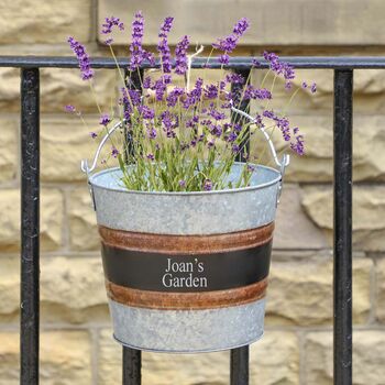 Personalised Large Zinc Garden Planter Bucket, 7 of 9