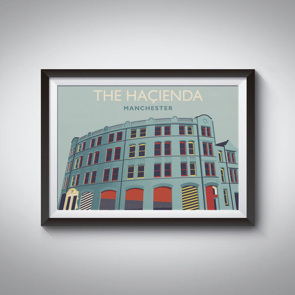 Hacienda Nightclub Manchester Travel Poster Art Print, 1 of 6
