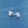 Dolphin Cz Stone Stud Earrings, 925 Sterling Silver, thumbnail 5 of 5