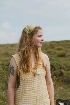 Gingham Dungarees Lemon, 4 of 6