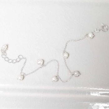 Sterling Silver String Of Pearls Bracelet, 4 of 7