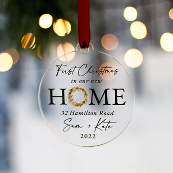 Personalised First Christmas In New Home Bauble, 6 of 6