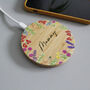 Personalised Bamboo Wireless Phone Charger For Mum, thumbnail 7 of 11