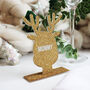 Personalised Gold Reindeer Christmas Place Setting, thumbnail 1 of 8